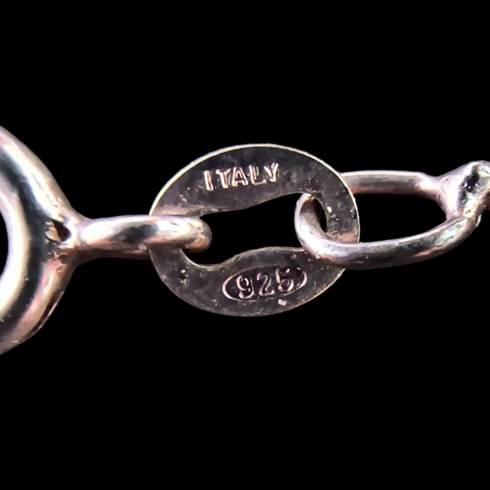 Elegant Cubic Zirconia And Sterling Silver Minimalist Pendant Necklace - Picture 9 of 10